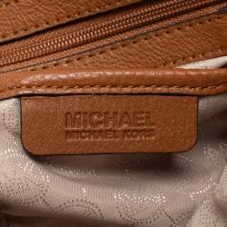 مملوكة مسبقًا حقيبة هوبو مايكل مايكل كورس فولتون جلد بني فاتح