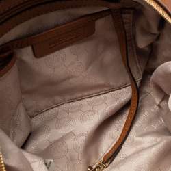 مملوكة مسبقًا حقيبة هوبو مايكل مايكل كورس فول تون جلد بني فاتح