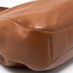 مملوكة مسبقًا حقيبة هوبو مايكل مايكل كورس فولتون جلد بني فاتح