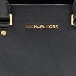 MICHAEL Michael Kors Black Leather Medium Selma Tote