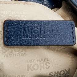 Pre Owned MICHAEL Michael Kors Blue Leather Ring Tassel Tote 