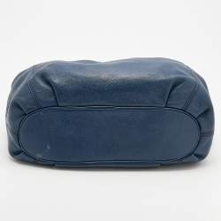 Pre Owned MICHAEL Michael Kors Blue Leather Ring Tassel Tote 