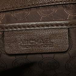 مملوكة مسبقًا MICHAEL Michael Kors Brown Python Embossed Leather Satchel