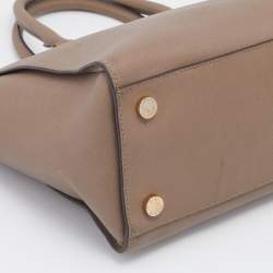 Pre Owned MICHAEL Michael Kors Tortilla Brown Saffiano Leather Large Selma Tote