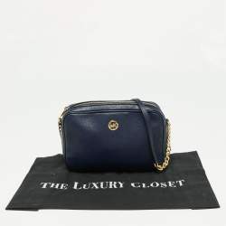 مملوكة مسبقًا حقيبة كروس مايكل مايكل كورس جلد أزرق كحلي