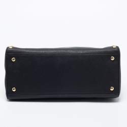 Pre Owned MICHAEL Michael Kors Black Leather Studded Sandrine Satchel