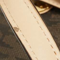 Pre Owned MICHAEL Michael Kors Brown/Beige Signature Coated Canvas and Leather Jet Set Tote