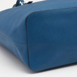 Pre Owned حقيبة يد توتس مايكل مايكل كورس جيت سيت جلد أزرق كبيرة