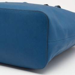 Pre Owned حقيبة يد توتس مايكل مايكل كورس جيت سيت جلد أزرق كبيرة