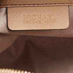 Pre Owned حقيبة ساتشل مايكل مايكل كورس جلد بيج بسحاب