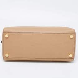 Pre Owned حقيبة ساتشل مايكل مايكل كورس جلد بيج بسحاب