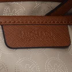 Pre Owned MICHAEL Michael Kors Caramel Leather Top-zip Jet Set Tote