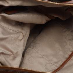 Pre Owned MICHAEL Michael Kors Caramel Leather Top-zip Jet Set Tote
