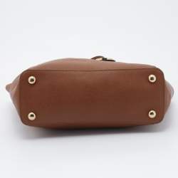 Pre Owned MICHAEL Michael Kors Caramel Leather Top-zip Jet Set Tote