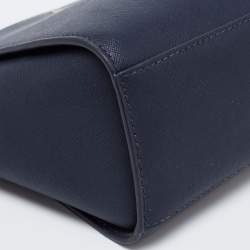 Pre Owned MICHAEL Michael Kors Blue Saffiano Leather Small Selma Crossbody Bag