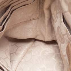 Pre Owned MICHAEL Michael Kors Beige Suede Fringe Billy Shoulder Bag