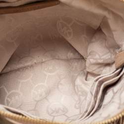 Pre Owned MICHAEL Michael Kors Beige Suede Fringe Billy Shoulder Bag