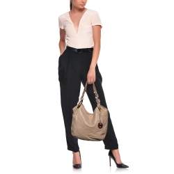 Pre Owned MICHAEL Michael Kors Pink Leather Shoulder Bag