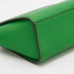 Pre Owned MICHAEL Michael Kors Green Saffiano Leather Selma Crossbody Bag