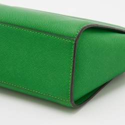 Pre Owned MICHAEL Michael Kors Green Saffiano Leather Selma Crossbody Bag