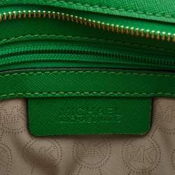 Pre Owned MICHAEL Michael Kors Green Saffiano Leather Selma Crossbody Bag