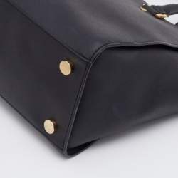 Pre Owned MICHAEL Michael Kors Black Leather Large Selma Tote