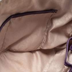 Pre Owned حقيبة يد توتس مايكل مايكل كورس جيت سيت جلد بنفسجي سحاب علوي متوسطة