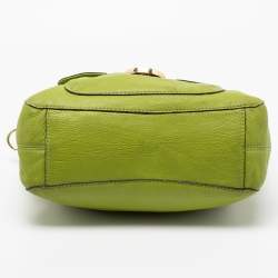 MICHAEL Michael Kors Green Soft Leather Fulton Chain Satchel
