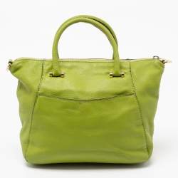 MICHAEL Michael Kors Green Soft Leather Fulton Chain Satchel