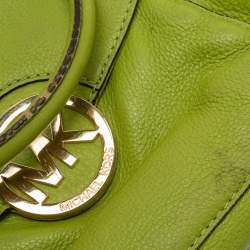 MICHAEL Michael Kors Green Soft Leather Fulton Chain Satchel