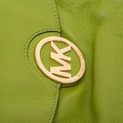 MICHAEL Michael Kors Green Soft Leather Fulton Chain Satchel