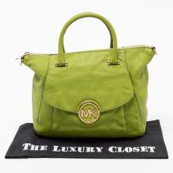 MICHAEL Michael Kors Green Soft Leather Fulton Chain Satchel
