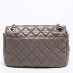 Pre Owned Michael Kors Dark Beige Quilted Leather Sloan Shoulder Bag