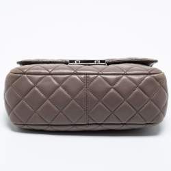 Pre Owned Michael Kors Dark Beige Quilted Leather Sloan Shoulder Bag