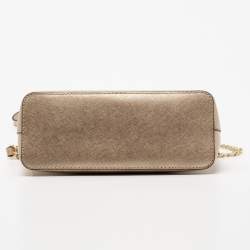 Pre Owned MICHAEL Michael Kors Gold Leather Cindy Shoulder Bag