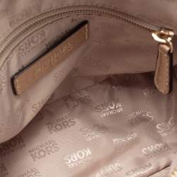 Pre Owned MICHAEL Michael Kors Gold Leather Cindy Shoulder Bag