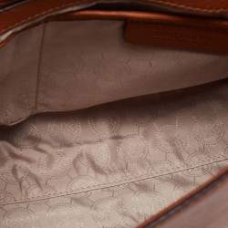 Pre Owned MICHAEL Michael Kors Brown Leather Astrid Top Handle Bag