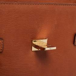 Pre Owned MICHAEL Michael Kors Brown Leather Astrid Top Handle Bag