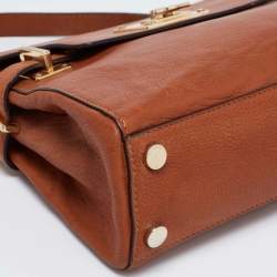 Pre Owned MICHAEL Michael Kors Brown Leather Astrid Top Handle Bag