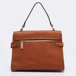 Pre Owned MICHAEL Michael Kors Brown Leather Astrid Top Handle Bag