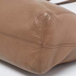 مملوكة مسبقًا MICHAEL Michael Kors Dark Beige Leather Jet Set Chain Shoulder Bag