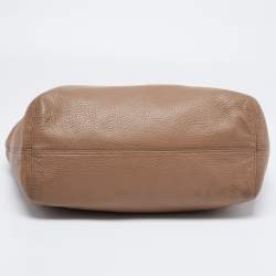 مملوكة مسبقًا MICHAEL Michael Kors Dark Beige Leather Jet Set Chain Shoulder Bag