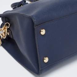 مملوكة مسبقًا MICHAEL Michael Kors Navy Blue Leather Hamilton Tote 