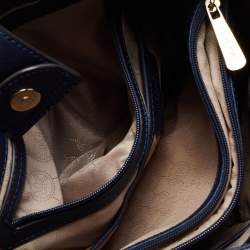 مملوكة مسبقًا MICHAEL Michael Kors Navy Blue Leather Hamilton Tote 