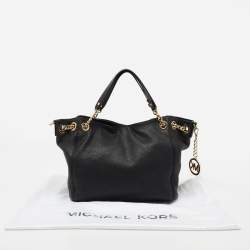 Pre Owned MICHAEL Michael Kors Black Leather Chain Tote