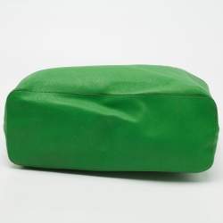 Pre Owned Michael Kors Green Saffiano Leather Large Jet Set Travel Tote