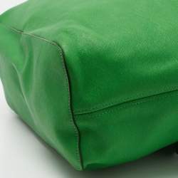 Pre Owned Michael Kors Green Saffiano Leather Large Jet Set Travel Tote