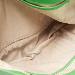 Pre Owned Michael Kors Green Saffiano Leather Large Jet Set Travel Tote