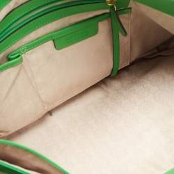 Pre Owned Michael Kors Green Saffiano Leather Large Jet Set Travel Tote