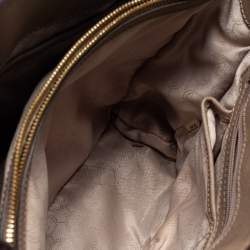 Pre Owned MICHAEL Michael Kors Beige Saffiano Leather Dillon Tote